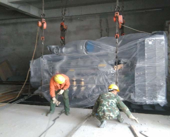 平度16噸發電機組下負三層展示